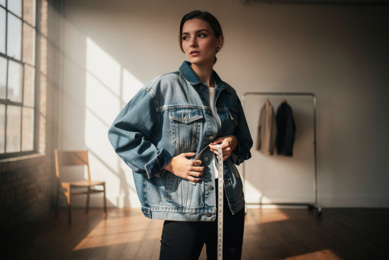 Comment ajuster une veste en jean trop grande ?