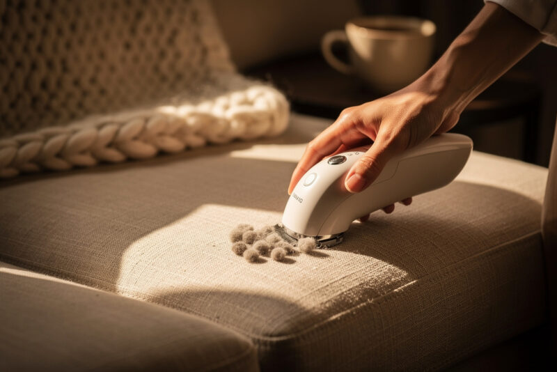 Comment enlever les bouloches d’un canapé en tissu ?