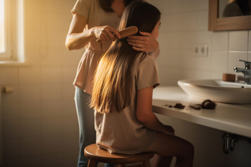 Ma fille perd ses cheveux par poignées : que faire ?